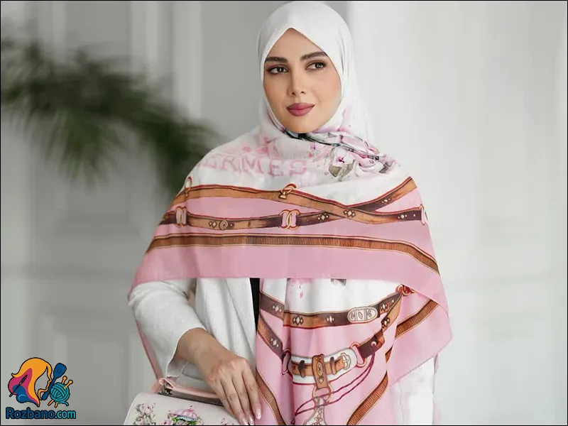 عکس روسری برند هرمس با طراحی لاکچری و جدید