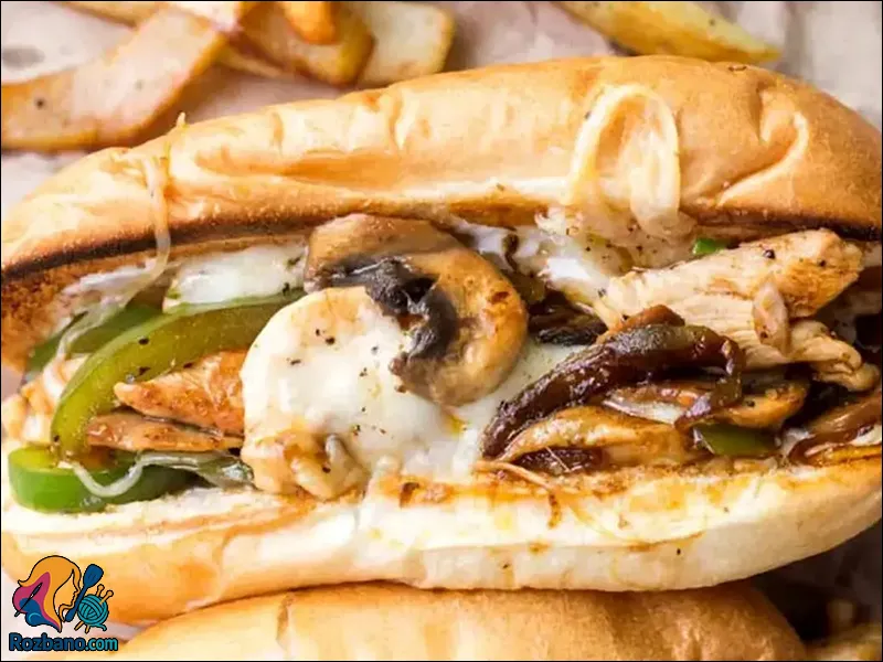 دستور ساندویچ مرغ و قارچ خانگی با طعم رستورانی