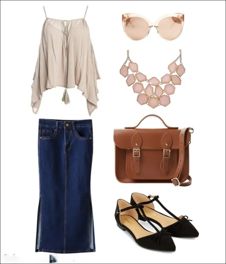 جدیدترین ترندهای ست لباس با دامن جین تابستانی