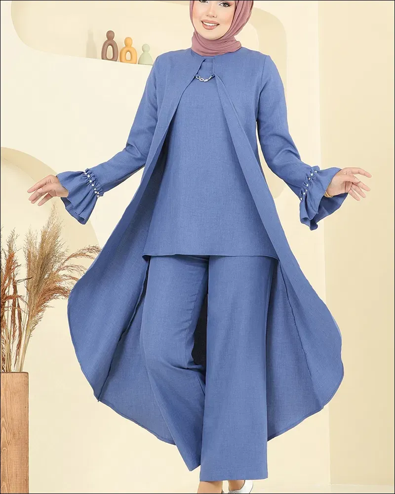 مدل مانتو ترک مجلسی بلند با طرح خاص