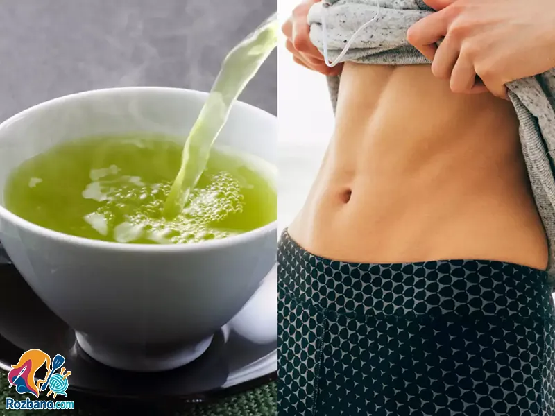 فواید چای سبز و لاغری شکم