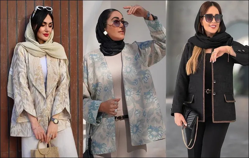 انواع مدل مانتو جدید - مدل مانتو کتی ژاکارد