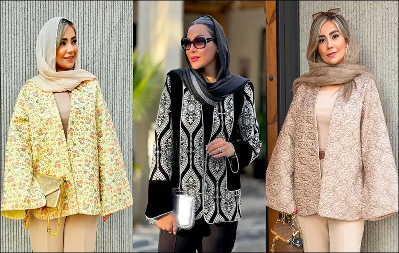 انواع مدل مانتو جدید - مدل مانتوی مجلسی گلدوزی و سوزن دوزی شده