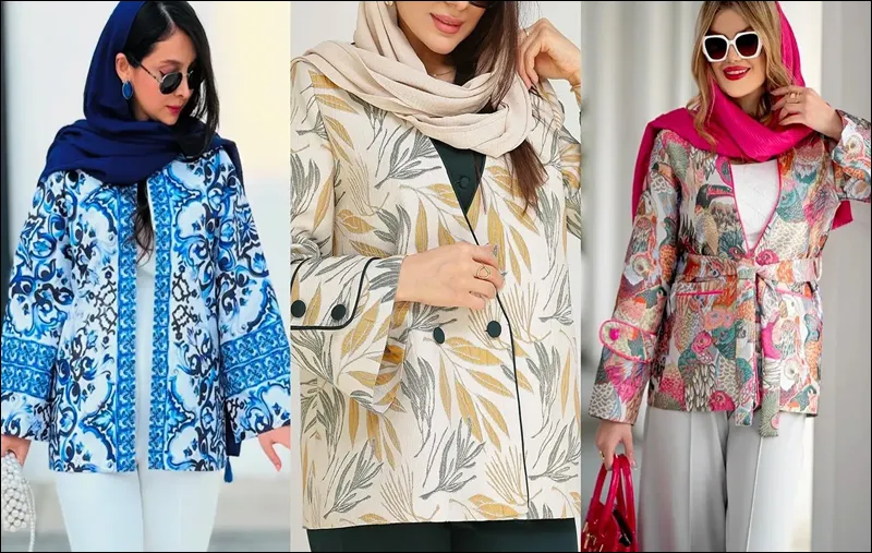 انواع مدل مانتو جدید - مدل مانتو با طرح های درشت 