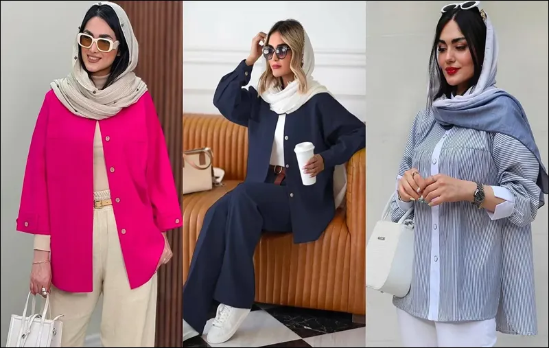 انواع مدل مانتو جدید - مدل مانتوی شومیزی