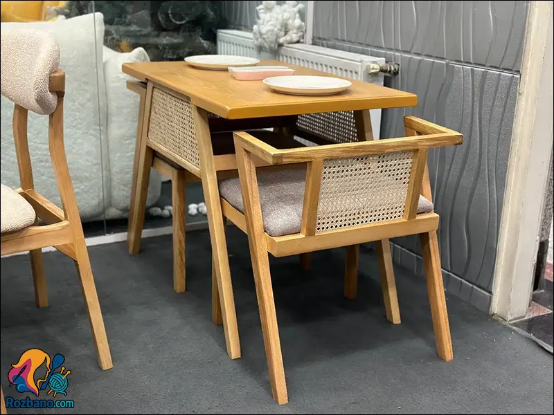 مدل میز و صندلی ناهار خوری کم جا و لوکس