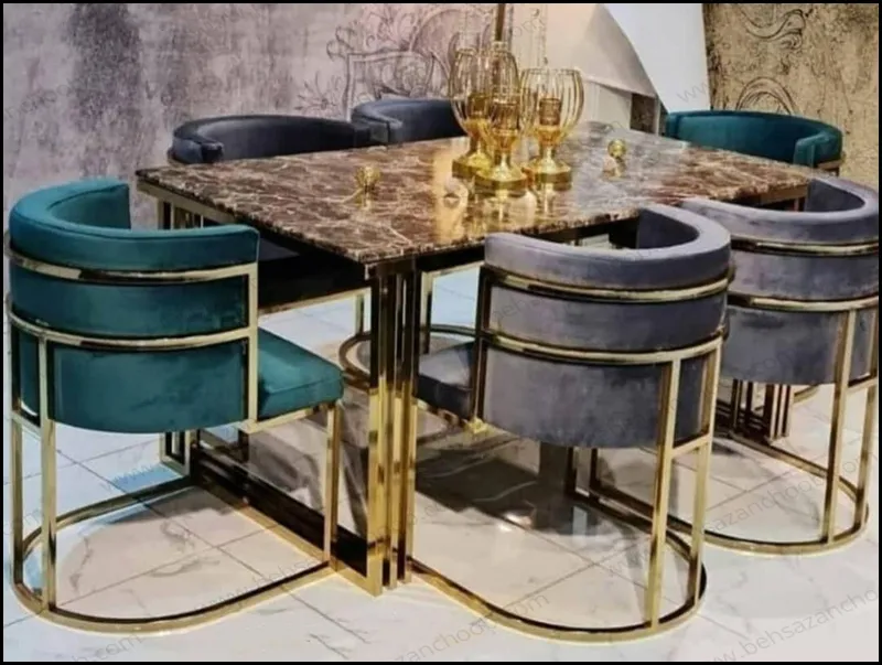 مدل میز و صندلی ناهار خوری فلزی