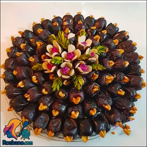 سینی خرما مجلسی با بهترین ایده های تزئین