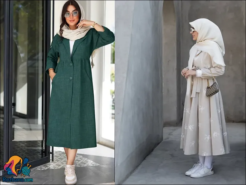 مدل مانتو بهاری شیک و ترند - مدل مانتو بهاری جلو بسته