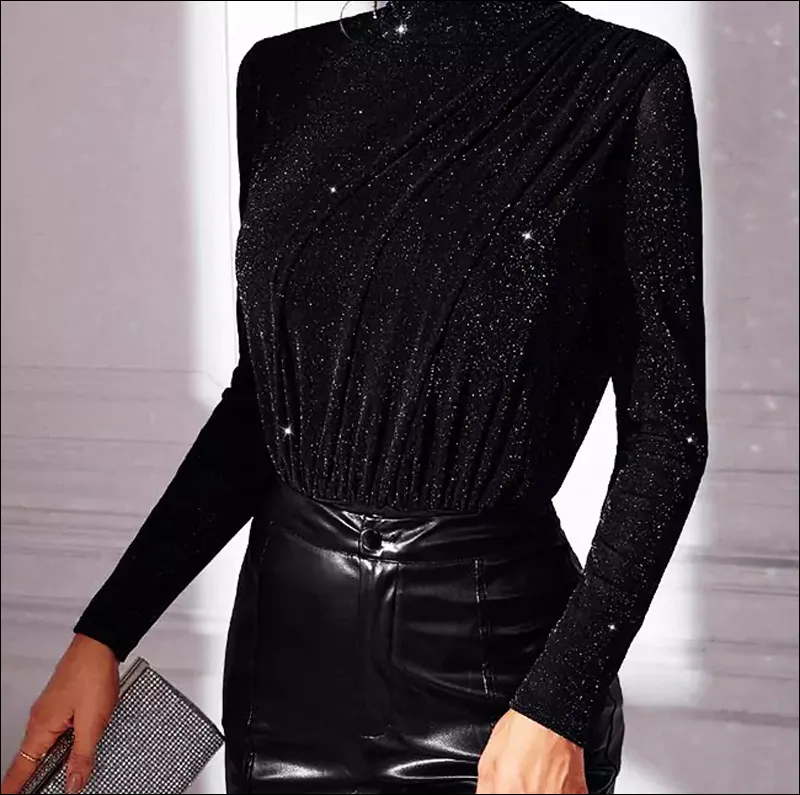 مدل بلوز زنانه و دخترانه مجلسی - بلوز نخی بادی کن ساده و شیک دخترونه