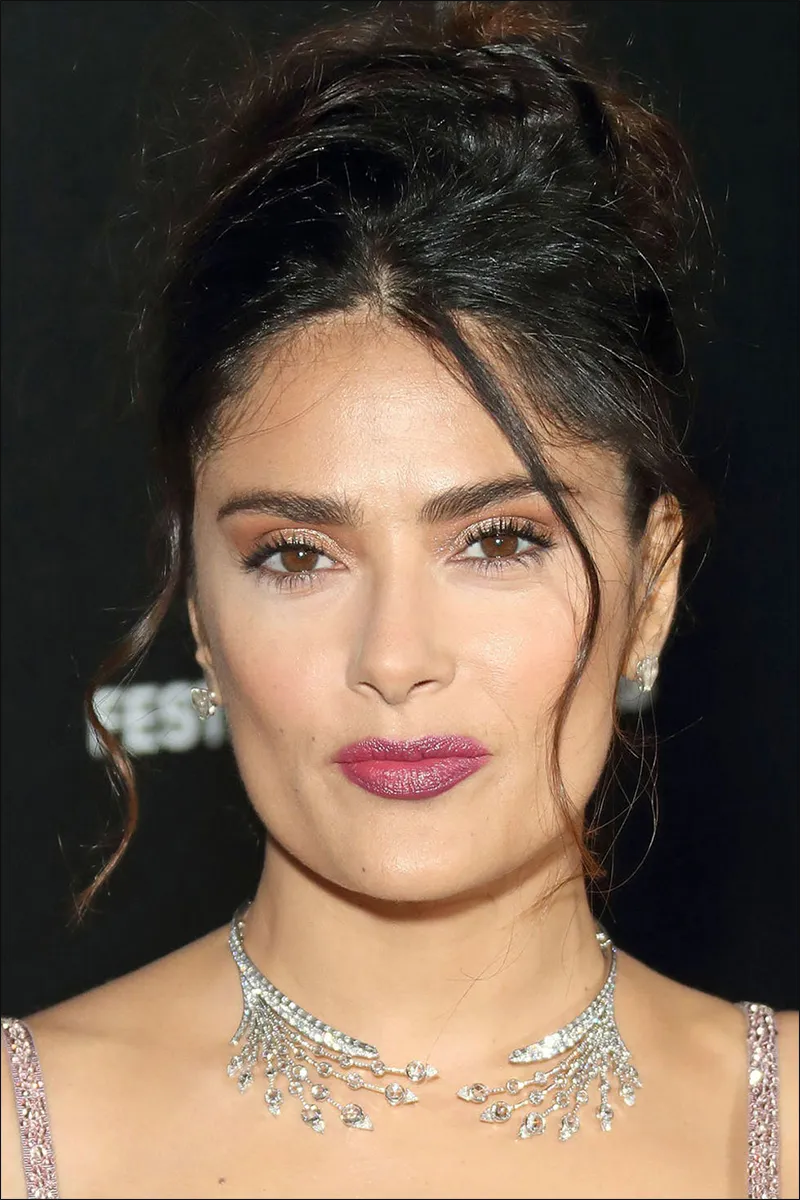 مدل آرایش بازیگران در جشنواره کن - آرایش سلما هایک Salma Hayek