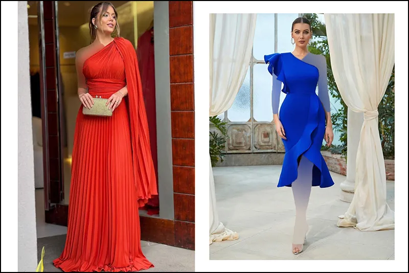 مدل لباس مجلسی دخترانه جدید - لباس مجلسی دخترانه با یقه رومی