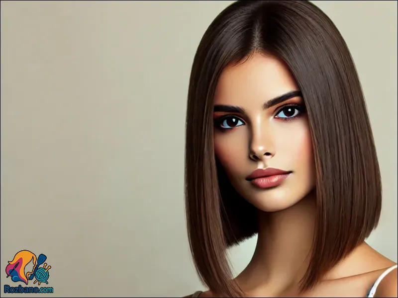 مدل مو جدید دخترانه و زنانه - مدل موی لوب صاف Blunt Lob