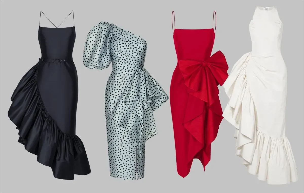 معرفی 8 مدل لباس شب زنانه - پیراهن‌ های asymmetrical یا نامتقارن