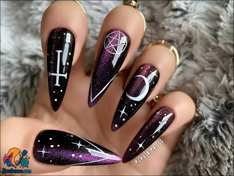 مدل ناخن جدید به سبک صور فلکی و کهکشانی