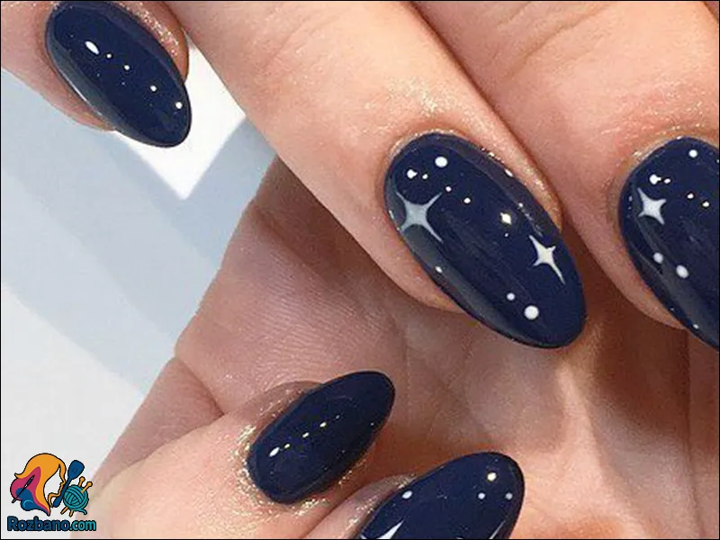 مدل ناخن جدید صور فلکی با رنگ های آسمانی