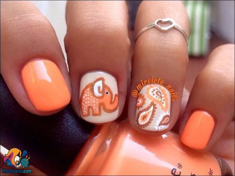 مدل ناخن جدید صور فلکی با رنگ های آسمانی