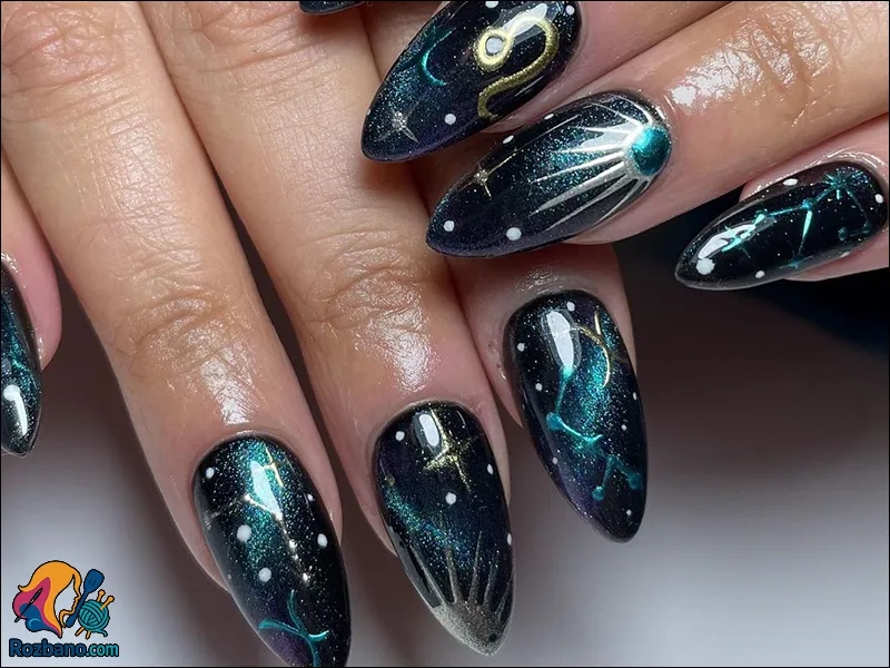 طراحی ناخن صور فلکی جدید با ایده های خلاقانه