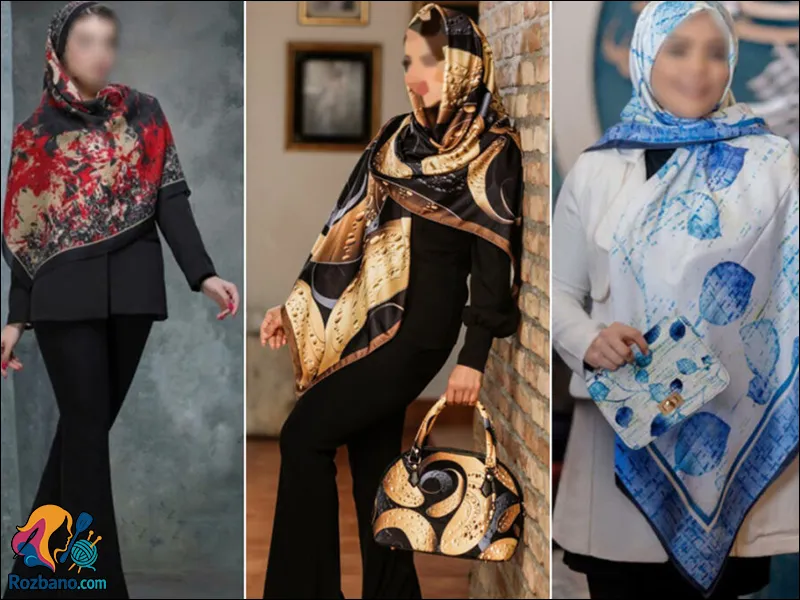 اکسسوری های شیک برای گردن زنان با گردنبند و روسری