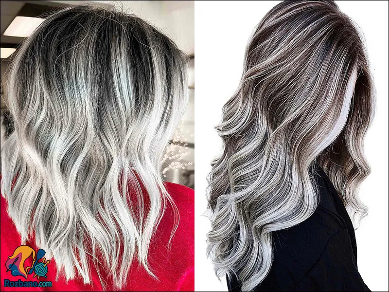 هایلات های پرطرفدار برای موی مشکی - هایلات بلوند یخی یا پلاتینه برای موی مشکی