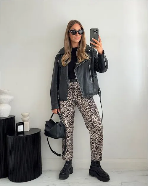 ست لباس با شلوار پلنگی ترند با ایده های خاص