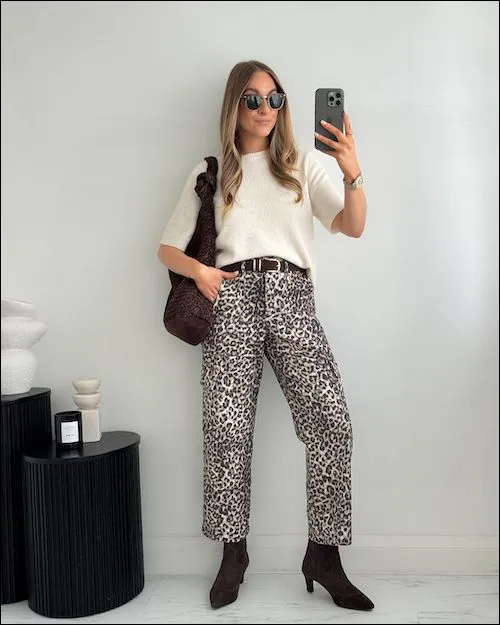 آموزش ست لباس با شلوار پلنگی برای استایل شیک