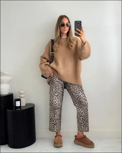 ست لباس با شلوار پلنگی برای استایل خاص