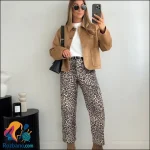 ست لباس با شلوار پلنگی و استایل روزانه