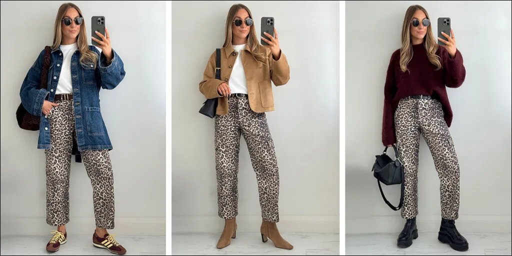 ست لباس با شلوار پلنگی ترند با ایده های خاص