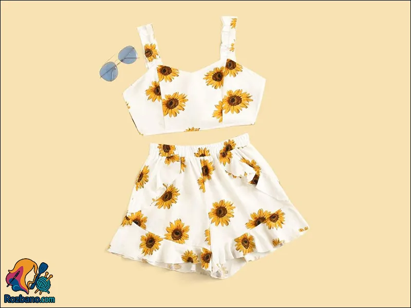 مدل ست نیم تنه و شلوارک تابستانی شیک و جدید