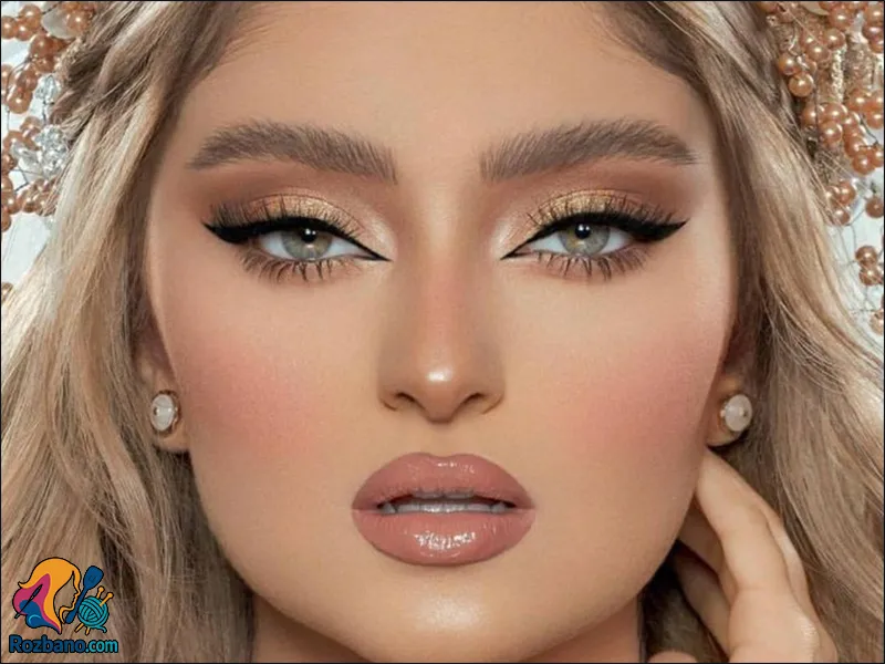 مدل آرایش چشم عروس جدید با سایه شاین