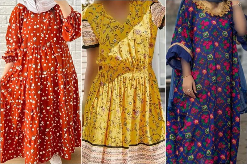 لباس تابستانی زنانه ترند جدید با استایل مدرن - لباس های گلدار و طرح دار