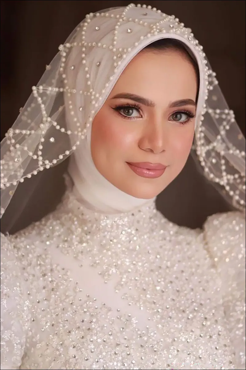 جدیدترین مدل لباس عروس اسلامی سفید و پوشیده