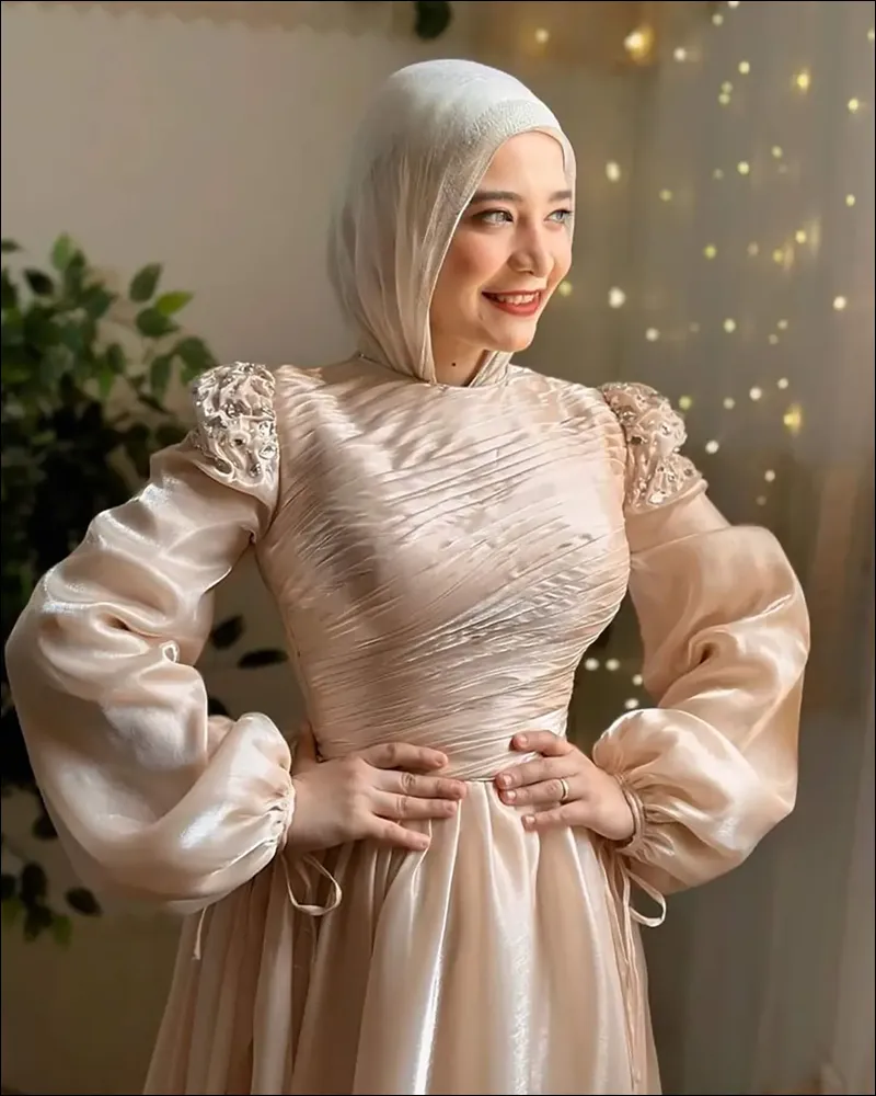 مدل لباس عروس اسلامی ساده و لاکچری