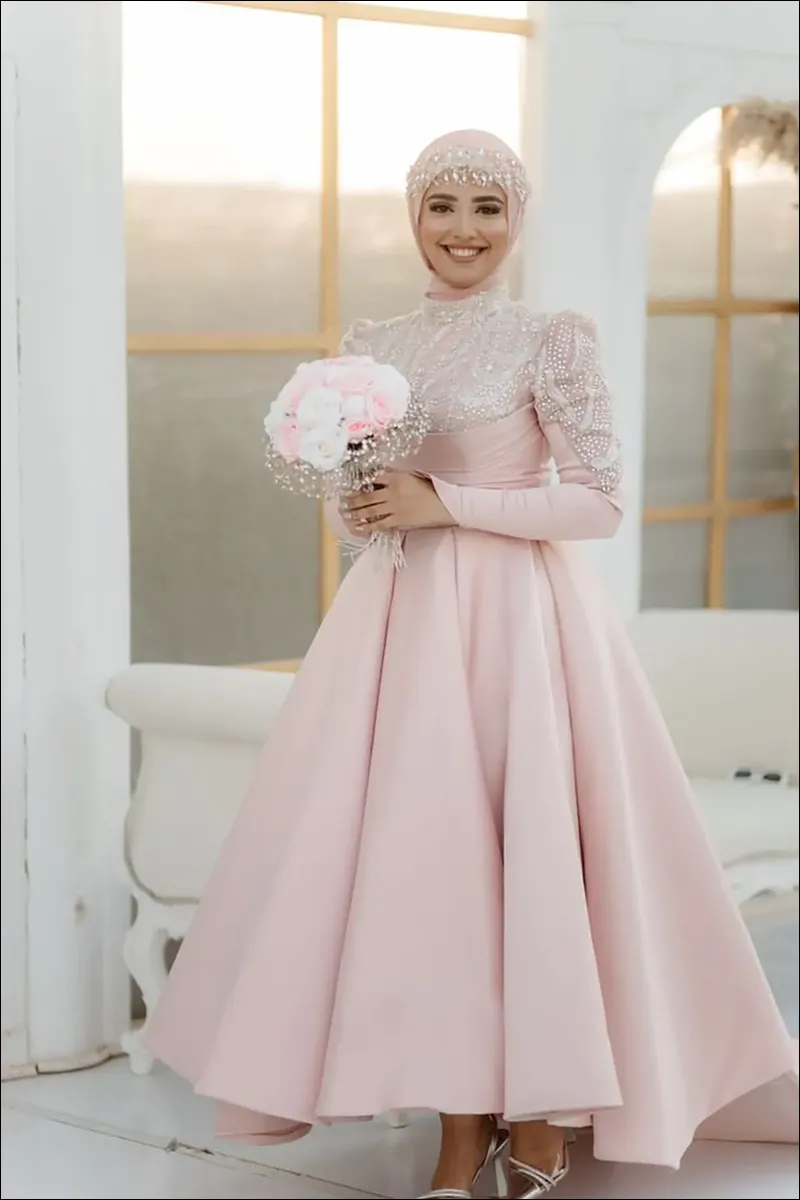مدل لباس عروس اسلامی جدید باحجاب و پوشیده