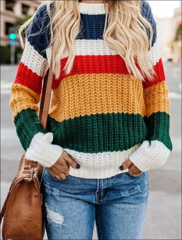 جدیدترین مدل لباس بافت آستین بلند زنانه