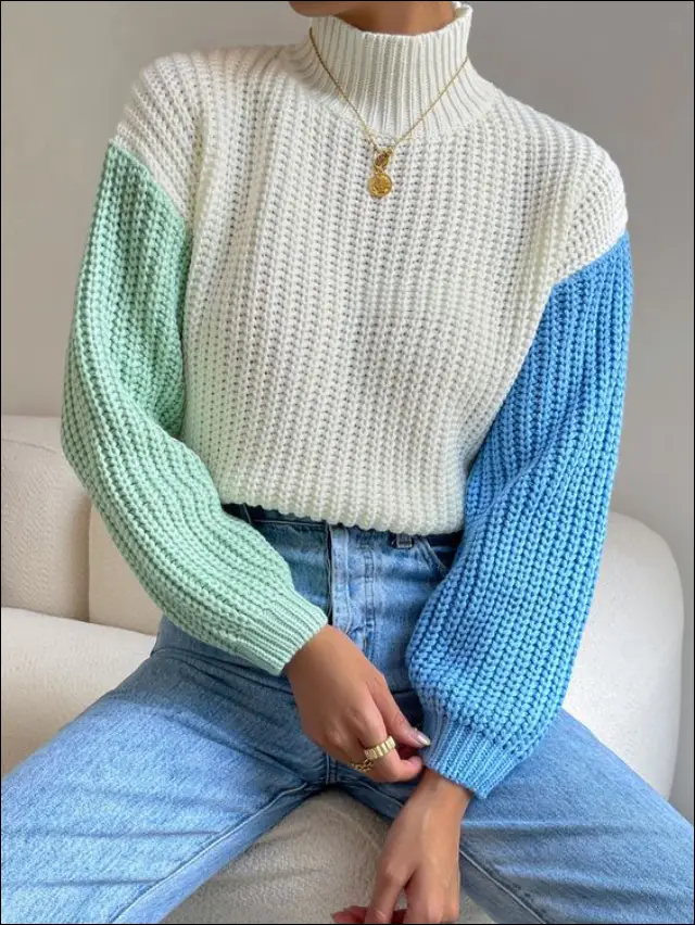 لباس بافت آستین بلند زنانه اسپرت