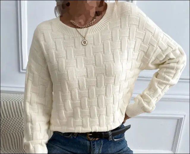 مدل لباس بافت آستین بلند زنانه جدید