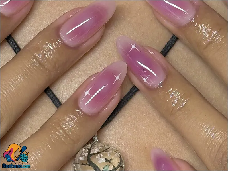 طراحی مدل ناخن جدید و شیک - طراحی ناخن آورا صورتی مدرن