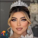 مدل میکاپ جدید عروس با شینیون ساده و شیک