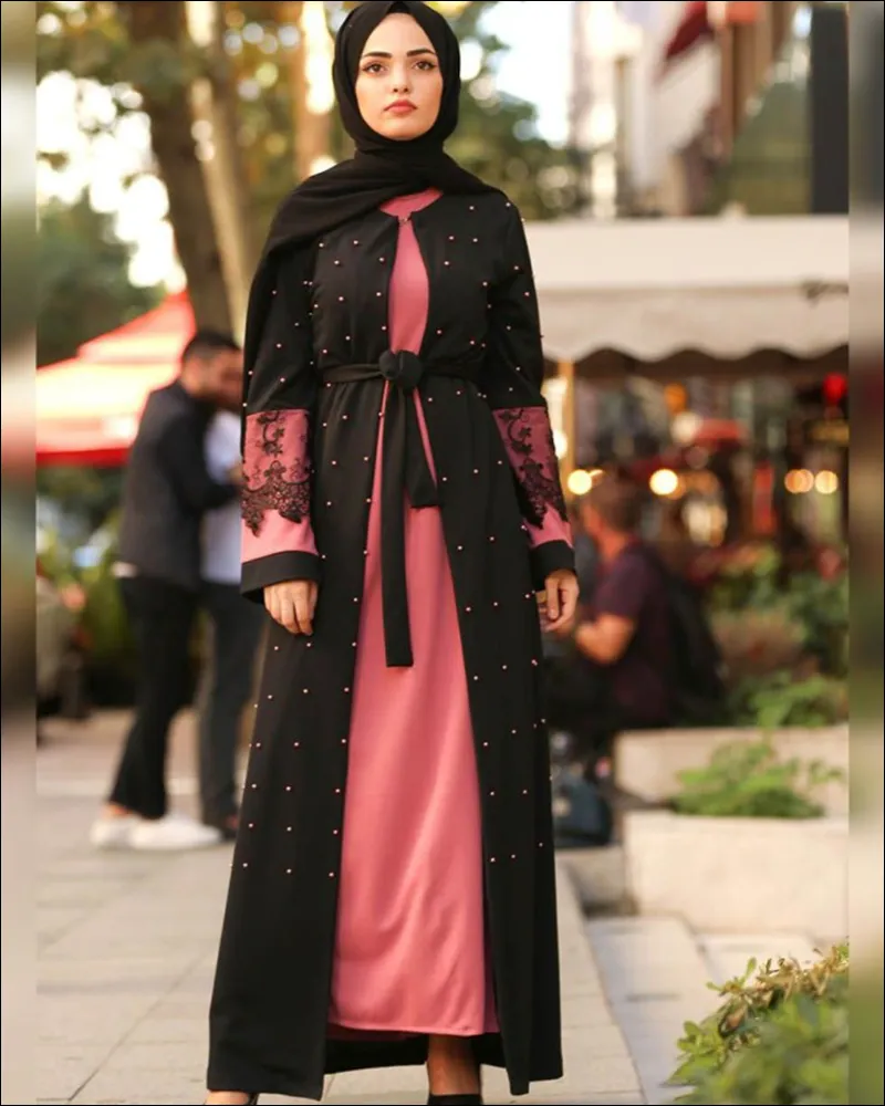 مدل مانتو ترک جدید جلوباز مشکی و مجلسی