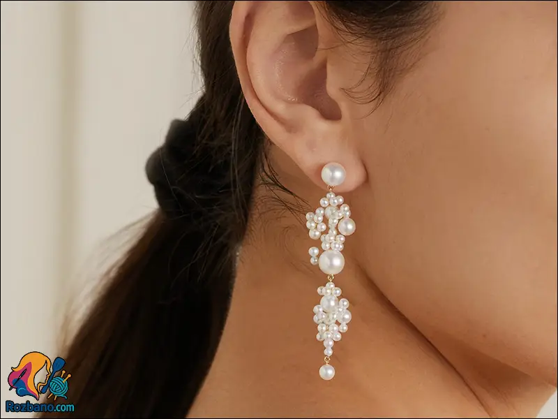 گوشواره مرواریدی گرند بیزو از سوفی بیلی بره (Sophie Billie Brahe Grand Bisou Pearl Earrings)