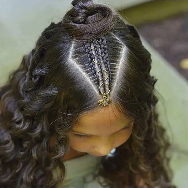 مدل بافت مو جدید - بافت موی جلوی سر خوشگل برای دختر بچه