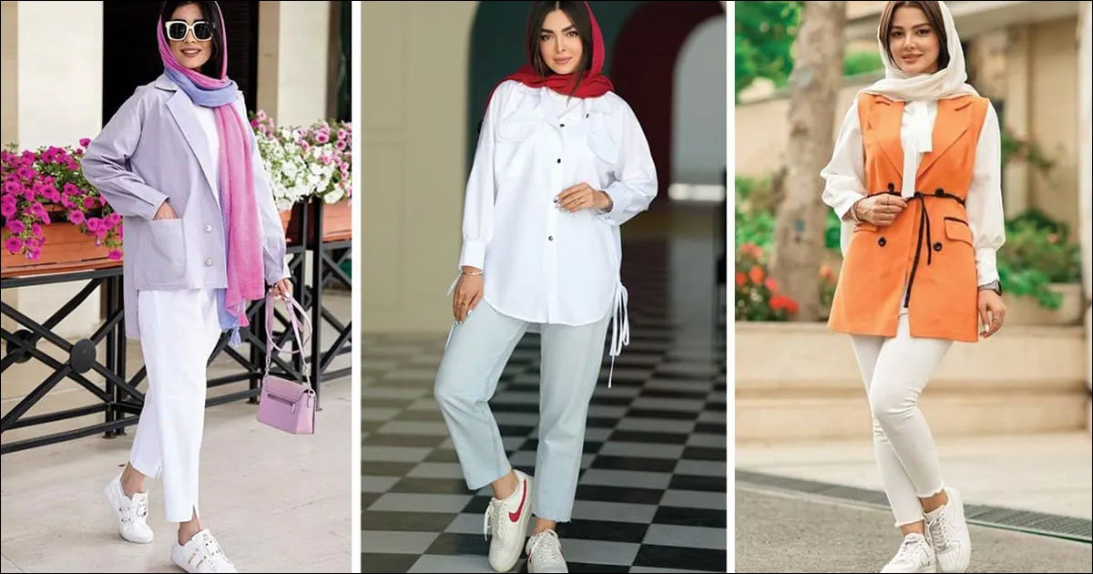 ایده ست لباس بهاری - استایل بهاری با شومیز های نخی