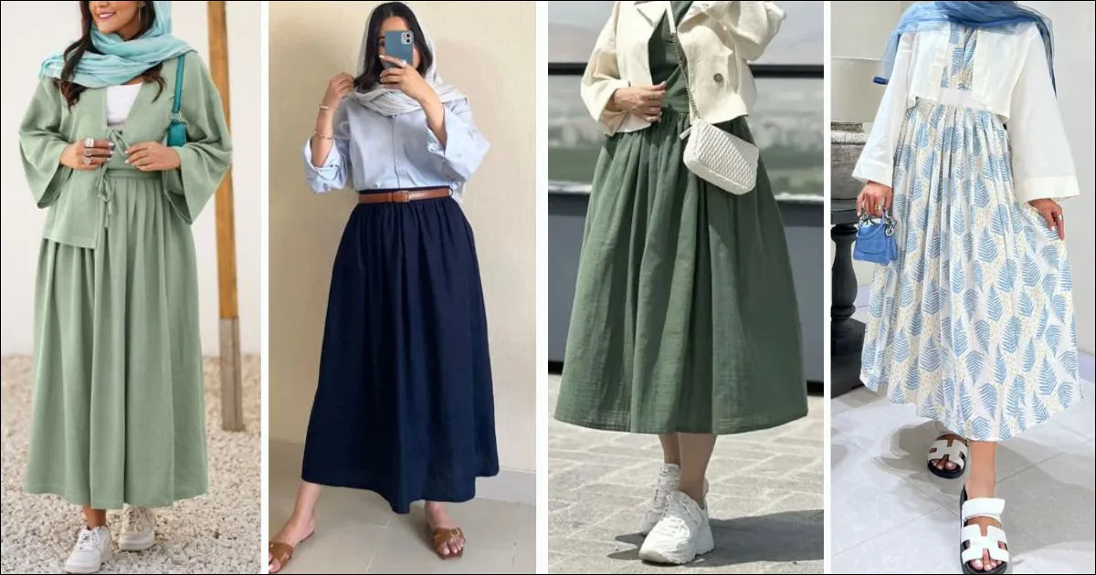 ایده ست لباس بهاری - استایل بهاری با دامن