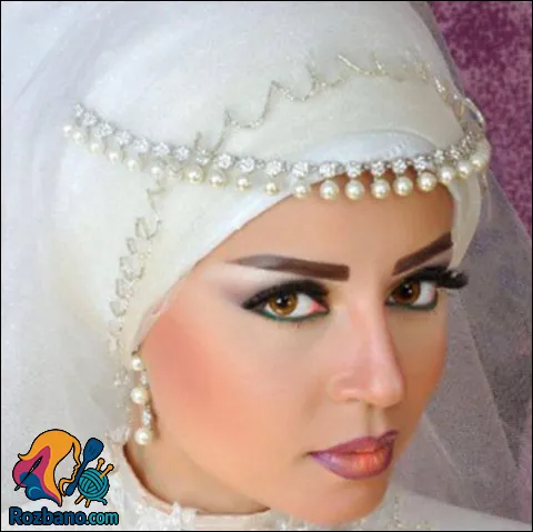 مدل تور عروس محجبه شیک برای استایل پوشیده و اسلامی