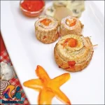 ماهی صدفی بخارپز با روغن زیتون و لیموترش