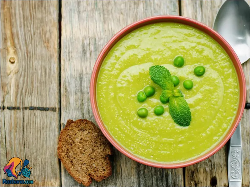 انواع سوپ سالم و خوشمزه خانگی - سوپ سبز نخود و نعنا