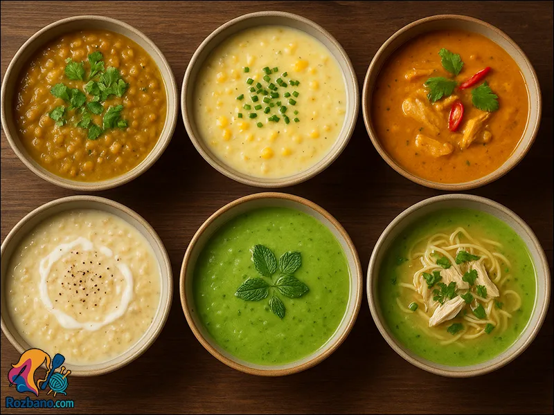 آموزش دستور پخت انواع سوپ سالم و خوشمزه در خانه