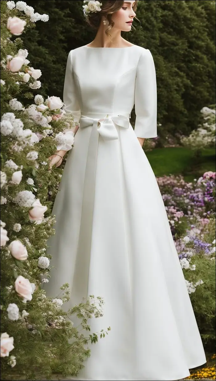 لباس عروس خوش استایل با طراحی مینیمال و جذاب